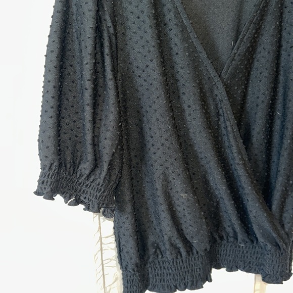 MADEWELL CLIP DOT SMOCKED CROSSOVER SHIRT SIZE S - Picture 4 of 11